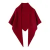 Chal Grande 100% Lana Pura para Mujer Bufanda de Color Sólido Bufanda Triangular Otoño e Invierno Casual Versátil Habitación con Aire Acondicionado Estilo Perezoso Cálido