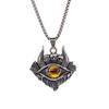 Collar de acero de titanio con diseño de ojo de diablo retro europeo y americano, cadena de lana punk creativa para hombres