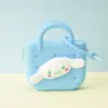 Monedero de silicona con forma de cueva cuadrada para niños, bolso cruzado para caminar, divertido y bonito bolso de silicona para cambio.