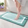 Alfombra de Piso Rayada Simple de Cachemira Sintética para Baño del Hogar, Entrada, Alfombra Resistente a Manchas, Alfombra Absorbente de Agua para Baño, Alfombra Antideslizante, Felpudo de Entrada