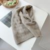 Bufanda de lana tejida coreana, nueva, cálida y gruesa, de color sólido, para otoño e invierno, estilo japonés de alta gama, combinable con todo.