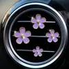 Pequeño crisantemo perfume para coche joyería aleación pequeña margarita flor de cinco pétalos flor clip decoración salida de aire del coche perfume