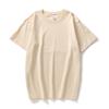Ropa de mujer de algodón transpirable de verano 2024, nuevo jersey corto holgado de cuello redondo, camiseta sencilla y elegante de manga corta para parejas
