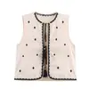 Aliexpress Venta al por Mayor 2025 Verano Nuevos Productos Europeo y Americano Transfronterizo Moda Urbana para Mujer Chaleco Bordado + Conjunto de Shorts
