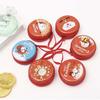 Bolsa de Monedas Redonda Portátil de Hojalata para Estudiantes para Llevar Consigo, Llavero, Estuche para Auriculares, Almacenamiento de Tarjetas, Compacta