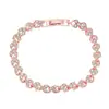 Nova Roma Simples Forma de Amor Diamante Diamante Completo Mulheres Pulseira Europeia e Americana Comércio Exterior Luz Luxo Niche Pulseira
