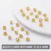 Pulsera con Espaciador de Flor de Copo de Nieve de Seis Pétalos y Perla de Cintura Delgada, Flor Hueca de Pétalo de Color Conservado, Chapado en Oro de 18 Quilates, Accesorios para Manualidades DIY