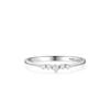 Anillo Geométrico de Plata de Ley S925 con Micro Diamantes para Mujer, Exquisito, Simple, Diseño de Nicho, Anillo de Unión Cerrada, Regalo para el Día de San Valentín
