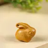 Sandália Criativa de Sândalo Esculpida à Mão Coelho Fofo Coelho do Zodíaco Desenho Animado Corrente para Celular Chaveiro Acessórios Pequenos Criativos