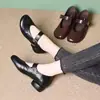 Nueva Colección Primavera/Otoño 2026: Zapatos Planos de Moda Retro para Mujer, Punta Redonda, Tacón Bajo Grueso, Suela Suave, para Viajar