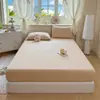 Faldón de Cama de Gasa de Doble Capa Clase A Faldón de Cama Jacquard Lavado al Agua Cubierta de Colchón Simmons Cubierta Antideslizante para Cama Faldón de Cama Set de Tres Piezas