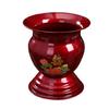 Escupidera Roja de Boda con Tapa Esmalte Dragón y Fénix Pato Mandarín Cubo de Dote para la Dote de la Novia Cubo de Orina para el Hogar