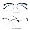 Nuevos armazones de moda para hombre, de medio titanio, con montura cuadrada moderna para gafas de negocio, mismo estilo que en Xiaohongshu, se pueden adaptar con lentes de prescripción, venta al por mayor