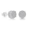 Pendientes Redondos de Circonita Transfronterizos Europeos y Americanos para Mujer, Pendientes Completos de Diamante de Diseño de Nicho de Lujo Ligero de Deseo Venta al por Mayor de Joyería
