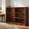 Estantería de madera maciza, unidad de almacenamiento de pie, diseño de montaje en pared, adecuada para niños y estudiantes, armario multicapa, estantería y armario de almacenamiento todo en uno
