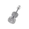 Broche de Violín Personalizado del Fabricante Más Vendido de Aliexpress Lleno de Diamantes y Ramillete Versátil de Pedrería