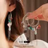 Pendientes Retro Étnicos de Corazón con Borla de Cristal Lujo Accesible Pendientes de Gama Alta Diseño de Moda Pendientes de Nicho para Mujer