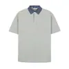 Polo de Solapa de Manga Corta para Hombre Camiseta de Verano Moderna Estilo Coreano Slim Moderna 2025 Nueva Camiseta Versátil Top