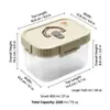 Conjunto de 5 Caixas Organizadoras de Geladeira Transfronteiriças, Caixas Organizadoras Empilháveis, Seguras para Micro-ondas, Recipientes Selados de Grande Capacidade para Cozinha Atacado