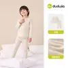 Conjunto de ropa interior antiestática Dudu para niños, ropa de otoño para niños, ropa para niñas, tops y pantalones de otoño para bebés