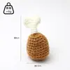 Colgantes Tejidos a Mano de Papas Fritas y Hamburguesas Transfronterizos, Accesorios para Mochilas, Llaveros Realistas de Comida, Souvenirs, Colgantes de Peluche