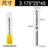 Fresa de un filo de acero de tungsteno para acrílico, PVC, madera, grabado publicitario, cuchillo de corte CNC, fresadora, herramienta especial CNC