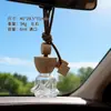 Frasco de Fragrância para Carro com Tampa de Madeira Maciça, Frasco Vazio de Vidro com Fundo Espesso, Pingente de Perfume Vintage, Frasco Vazio de Óleo Essencial para Carro, Item de Exportação Mais Vendido