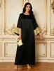 Vestido Estilo Transfronterizo Europeo y Americano Vestido Largo Brillante Talla Grande Dorado Lujoso Holgado Ropa para Mujer