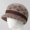 Gorro de Lana Tejido Grueso Cálido de Otoño e Invierno para Mujeres de Mediana Edad y Mayores, para Madres, Abuelas y Señoras Mayores