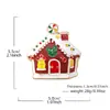 Broche Navideño Retro de Esmalte con Muñeco de Nieve y Casa de Jengibre Materiales Ecológicos Sin Níquel Accesorios Suministro Navideño Transfronterizo de Amazon