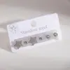 Conjunto de Brincos Simples de Aço Inoxidável com Coração e Borboleta Incrustados com Diamante Estilo Ins Personalidade Europeia e Americana Joia de Orelha de Luxo Leve Nicho