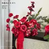 Arreglos Florales de Boda para Sala de Estar, Dormitorio, Mesita de Noche, Flores Artificiales, Jarrones de Mesa para Habitación de Boda, Decoración para la Mesa de Firma
