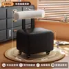 Banqueta Pequena Giratória com Rodas, Banqueta Deslizante Móvel, Bancada Pequena para Trocar Sapatos na Porta, Banqueta de Café de Luxo Leve, Banqueta Baixa para Uso Doméstico, Banqueta de Lazer