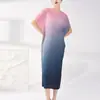 Sudeste Asiático Comércio Exterior Transfronteiriço vestido Feminino de Alta Qualidade Degradê Dobrado Saia de Praia Atmosfera Roupa Feminina de Alta Qualidade
