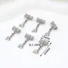 Cobre Chapado con Oro Real de 18K que Conserva el Color, Pulsera de Hoja de Tubo de Bambú Hueco Incrustada con Diamantes, Collar, Cuentas Espaciadoras, Accesorios para Joyería DIY