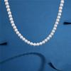 Collar de Perlas para Hombre de una Sola Capa Más Vendido Transfronterizo de Amazon, Cadena de Clavícula con Cuentas Redondas, Venta al por Mayor de Collares de Perlas