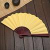Abanico de seda liso en blanco de 10 pulgadas para bricolaje, multicolor opcional, abanico de regalo para hombre, abanico plegable, creación en blanco, abanico pequeño
