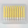 Se envía en 48 horas, velas de cumpleaños en forma de espiral con hilo dorado y plateado de colores, velas pequeñas para decoración de pastel, directo de fábrica
