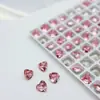Broca de unha red nail ponta inferior coração 6mm super flash ponta inferior broca cor cristal pêssego coração diamante grande acessórios fabricantes atacado