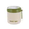 Contenedor Portátil de Mano para Almuerzo y Sopa para Oficinistas, Taza Redonda de Acero Inoxidable Aislada para Sopa de Desayuno, Taza Sellada para Cereales con Cuchara