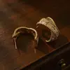 Estilo Palácio Acessível Luxo Francês Nicho Brincos Ecológico Material Cobre Banhado a Ouro Zircônia Nobre e Extraordinário Brincos para Mulheres