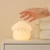 Lámpara de Silicona con Forma de Hongo Carga USB Temporizador Regulable Luz Nocturna Dormitorio Mesita de Noche Alimentación de Bebé Luz de Grifo