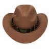 Sombreros para Hombre Transfronterizos, Sombreros Vaqueros Occidentales Europeos y Americanos, Sombreros de Jazz de Lana, Sombreros de Sol para Mujer para Exteriores, Sombreros Negros para Adultos