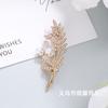 Nuevo Pin de Pluma de Ángel de Alta Gama, Broche de Diseño de Estilo Chino Moderno con Diamantes, Elegante Accesorio Broche Anti-Exposición
