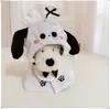 [Solo Ropa] Ropa para Cachorros West Highland Accesorios Lindos Suéter Sombrero Set de Abrigo