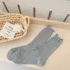 Meias Femininas Meia-calça Verão Fina Algodão Penteado Vazado Francês Doce Fofo Malha de Orelha Meias Amontoadas