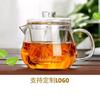 Taza de Té de Flores de Vidrio Doméstico Resistente al Calor Juego de Tres Piezas Taza de Té de Oficina con Asa Taza con Filtro Separación de Té y Agua