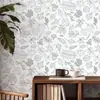 Pegatina de Pared Floral Romántica Autoadhesiva Papel Tapiz Resistente a la Humedad y al Moho Ecológico Lujo Ligero Decorativa para Pared de Dormitorio Armario Renovación