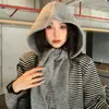 Pasamontañas de Lana para Mujer Otoño e Invierno Cálido Sombrero Bufanda de Lana Pieza Única Bufanda para el Cuello con Capucha Gorro Tejido