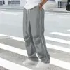 Comercio Exterior Transfronterizo Verano Pantalones Casuales para Hombre Modernos Versátiles Holgados Color Sólido Uso Diario Pantalones Rectos Venta al por Mayor